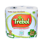 TOALLA DE PAPEL TREBOL 24 MT X 2 ROLLOS