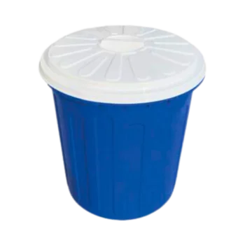 BASURERO COLOR TAPA BLANCA 20 LT