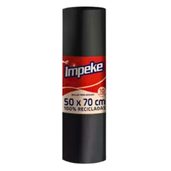 BOLSAS DE BASURA NEGRO 10 UND 50 X 70 IMPEKE
