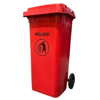 CONTENEDOR DE BASURA ROJO 120 LT