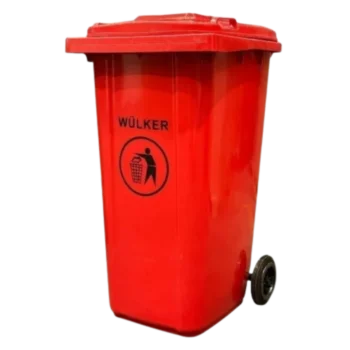 CONTENEDOR DE BASURA ROJO 240 LT