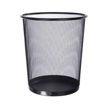 PAPELERO METALICO NEGRO SELLOFFICE 27 X 27 CM