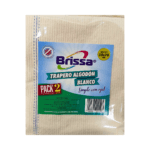 TRAPERO ALGODON BLANCO SIMPLE CON OJAL 50 X 70 CM 2 PACK